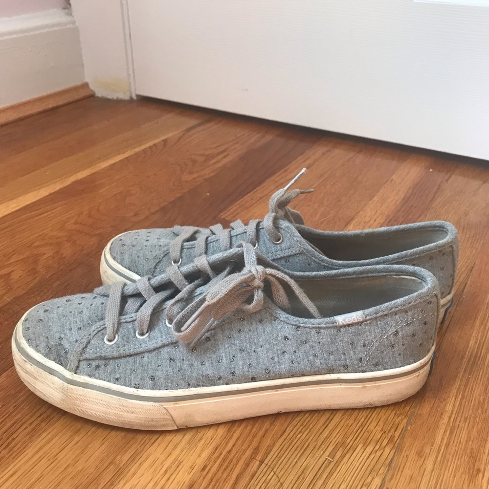 COPY - keds canvas sneakers gray with silver dots…